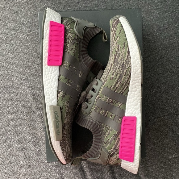 Adidas NMD R1 PK  Green Glitch Men Sz 11 brand new - Picture 3 of 6